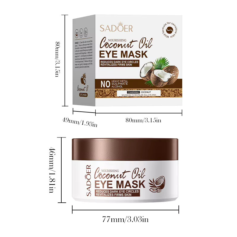 Sadoer Coconut Kollagen Augen Maske, 80 Stück, Unisex - Bild 2
