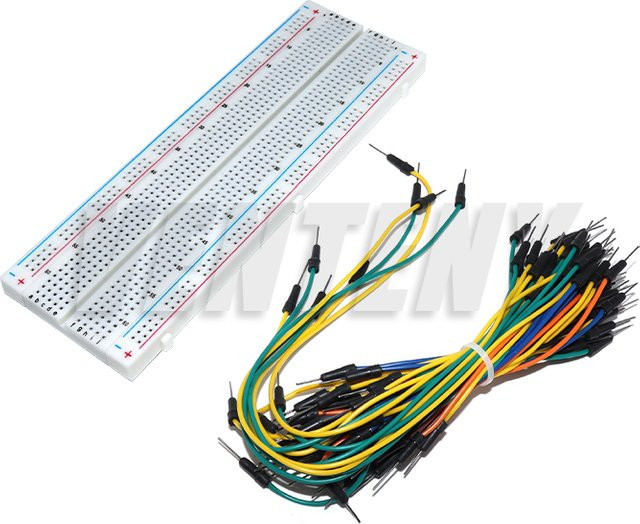 VENTENY MB-102 Steckbrett in Weiß mit 400 und 830 Punkten für Arduino-Prototyping und DIY-Projekte - Bild 1