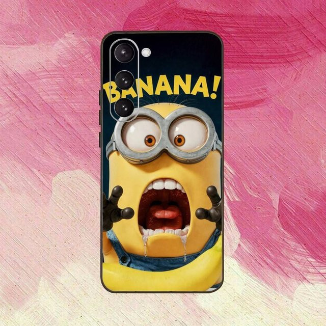 SÜSS Minions Handyhülle aus schwarzem Silikon für Samsung Galaxy A73 5G, A72, A71, A70, A53, A52, A51 - Bild 1