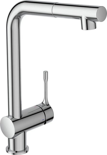 Ideal Standard Küchenarmatur Ceralook mit herausziehbarer Handbrause und schwenkbarem Auslauf in Chrom - Bild 1