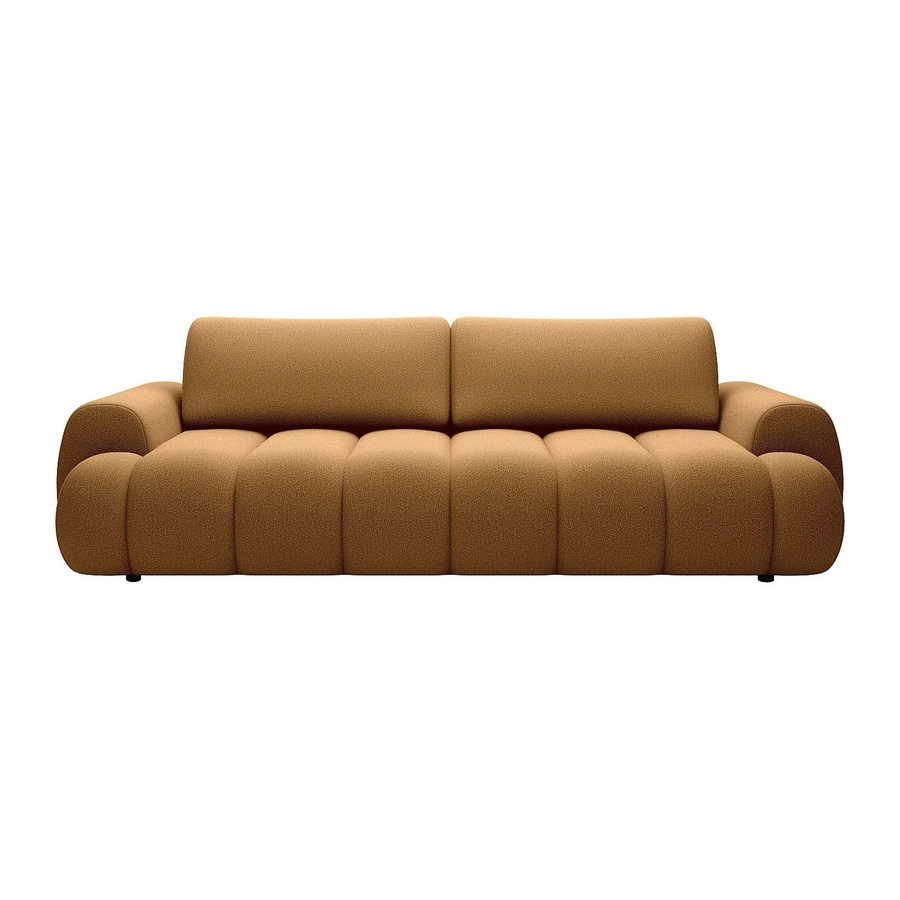Vente-unique Schlafsofa Fridora in Senfgelb mit Schlaffunktion und Stoffbezug - Bild 2