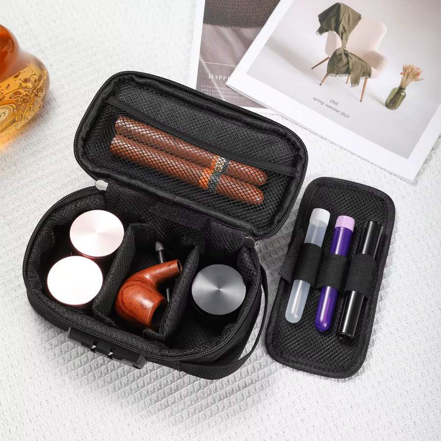 FIREDOG Geruchssichere Tasche mit Schloss und Aktivkohle-Deodorant-Funktion, Schwarz - Bild 2