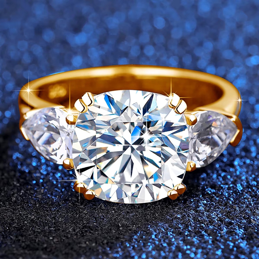 Ring Moissanit, Gold, 5ct, Damen, Verlobung - Bild 2