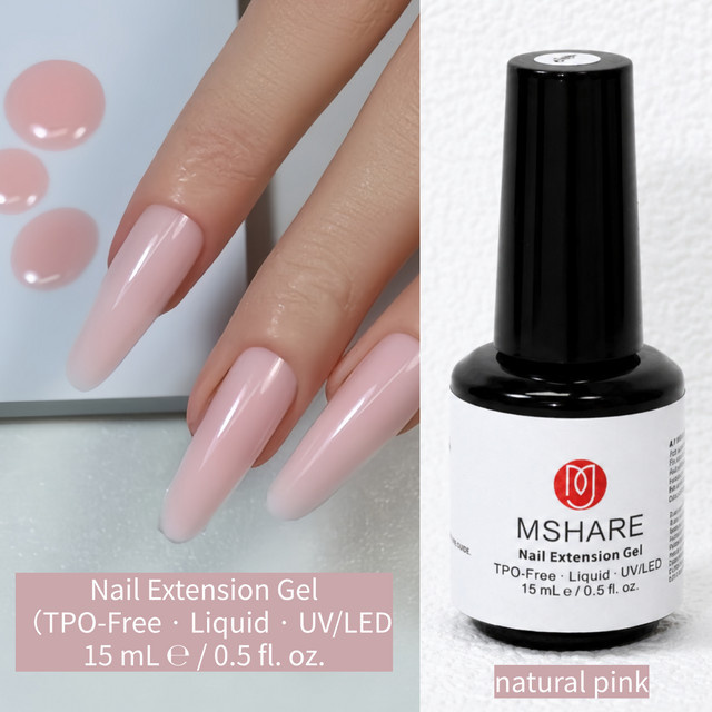 MSHARE Nagelverlängerungsgel, Rosa, 15 ml - Bild 1