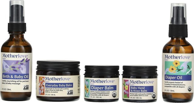 Motherlove Baby Körperpflege Geschenkbox, 5-teiliges Set - Bild 1