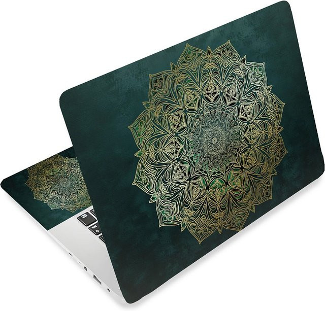 3er-Set PVC-Laptop-Aufkleber mit Blumenmuster, B/H: 9 x 12 cm bis 27 x 38 cm - Bild 1