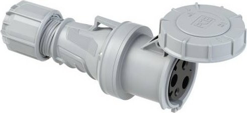 PC Electric Power Twist 233-1 CEE Kupplung 63A 3polig grau IP67 - Bild 1
