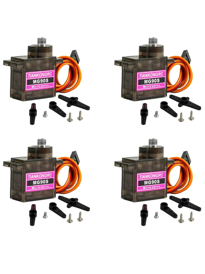 stemedu MG90S Micro Servo Motor, Vollmetallgetriebe, 4-teiliges Set - Bild 4