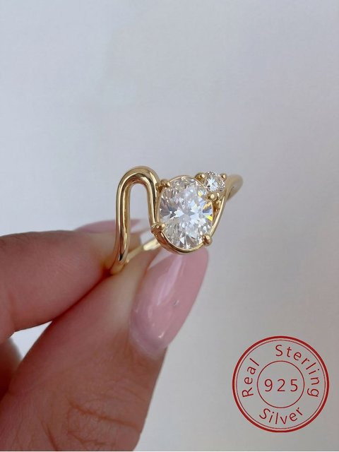Ring 925 Silber, Zirkonia, Damen - Bild 1