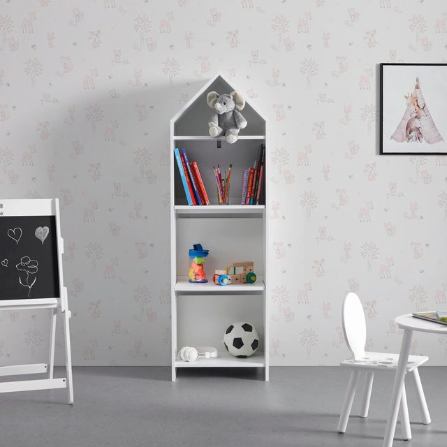 Bessagi Kids Kinderregal Lia Weiß mit verstellbaren Regalböden im skandinavischen Design - Bild 1