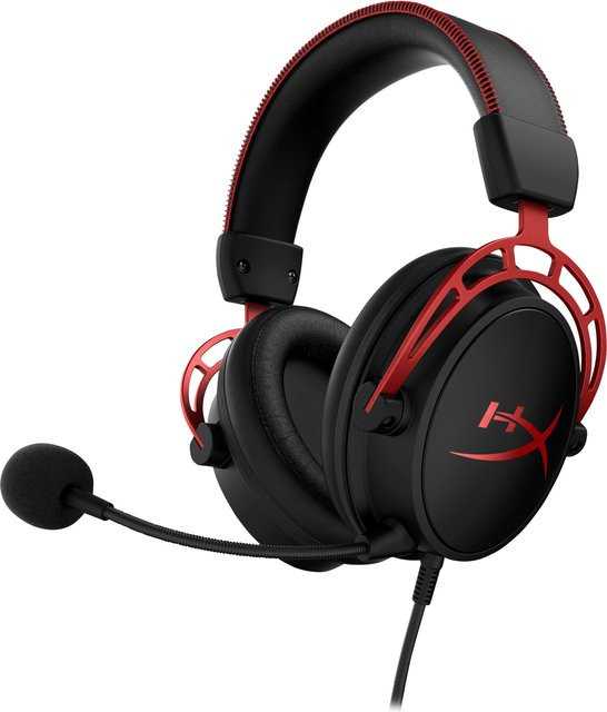 HyperX Cloud Alpha Gaming-Headset, ohrumschließend, kabelgebunden mit 3,5 mm Klinkenanschluss, Schwarz-Rot - Bild 2