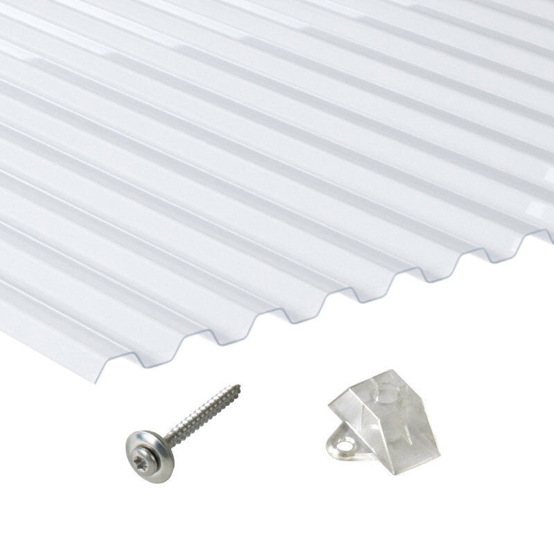 Terrassendach-Set aus PVC von Friedrich von Lien AG in transparentem Blau mit 1,4 mm Materialstärke - Bild 1