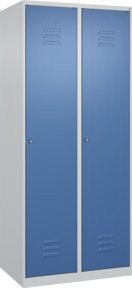 C+P Spind Classic PLUS Garderobenschrank mit 2 Abteilen, Zylinderschloss und 4 Garderobenhaken, B/T/H: 80 x 50 x 185 cm - Bild 1