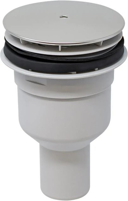 Schulte Pipe Ablauf Senkrecht für extra-flache Duschwannen in Silber - Bild 1