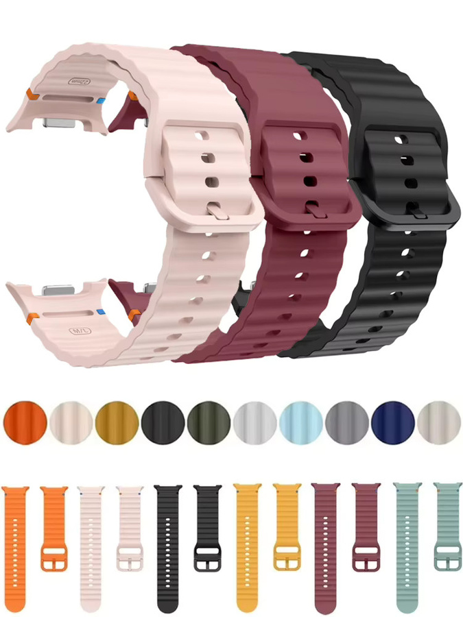 Samsung Uhrenarmband Silikon, Schwarz, Unisex - Bild 6