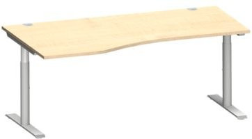 Schäfer Shop Genius Freiformschreibtisch MODENA FLEX in Ahorn mit Ansatz links, Breite: 180 cm - Bild 1