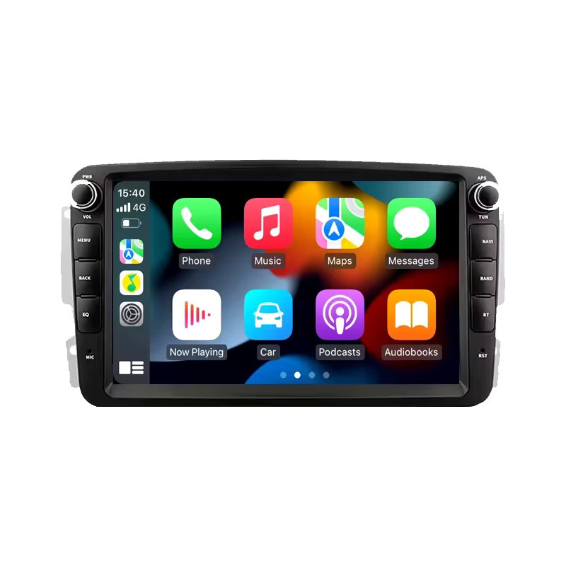 Sadocom Android 14.0 Autoradio mit 8 Zoll Display, 8GB RAM, 256GB ROM, 720P, GPS-Navigation und CarPlay für Mercedes-Benz W203 W209 W163 W168 Viano Vito, Schwarz - Bild 4