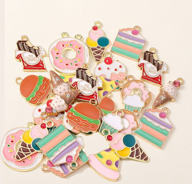 Charms Anhänger Emaille, Bunt, Messing, Unisex - Bild 1