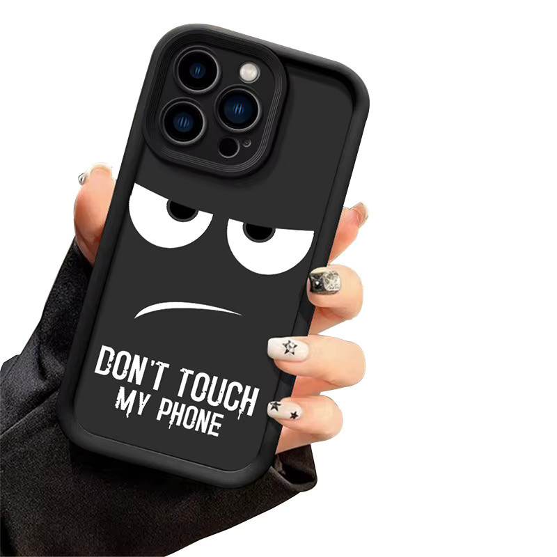 Handyhülle mit lustigen Ausdrücken für Samsung Galaxy S25 Ultra, S24, S23, S22, S21, S20, FE, A73, A72, A71, A56, A55, A54 5G, A52, A52S, A51 in Schwarz - Bild 1