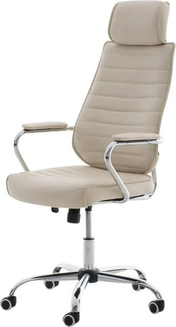 CLP Bürostuhl Rako V2 Executive Chair in Creme mit Kopfstütze und Armlehnen - Bild 1