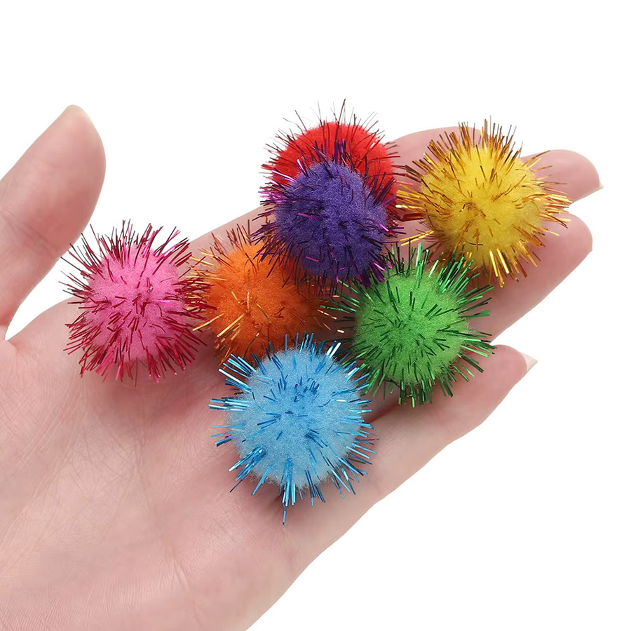 100er-Pack flauschige Bastel-Pompons in Multicolour, Durchmesser: 1–3 cm für Heimdekoration und Nähen - Bild 2
