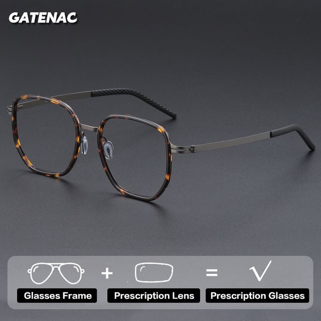Gatenac Lesebrille, Titan, Vollrand, Aviator, Unisex - Bild 1