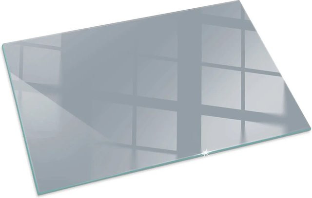 Tulup Glasplatte für Kamin und Kaminofen in Grau, B/T: 100 x 70 cm - Bild 1