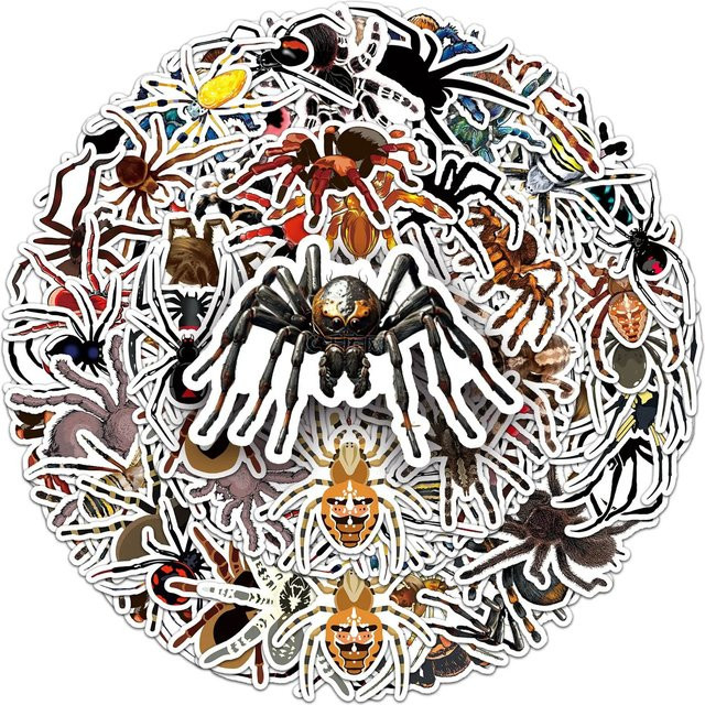 GOGOTU Cartoon-Insekten- und Spinnen-Aufkleber, 50-teiliges Set, multicolour - Bild 1