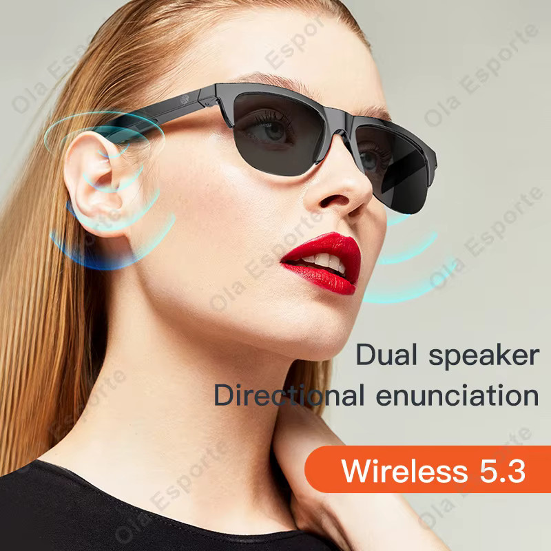 Ola Esporte Smart-Brille mit Bluetooth, Sprachsteuerung und Musikwiedergabe, Polarisierte Sonnenbrille mit UV-Schutz, Schwarz - Bild 4