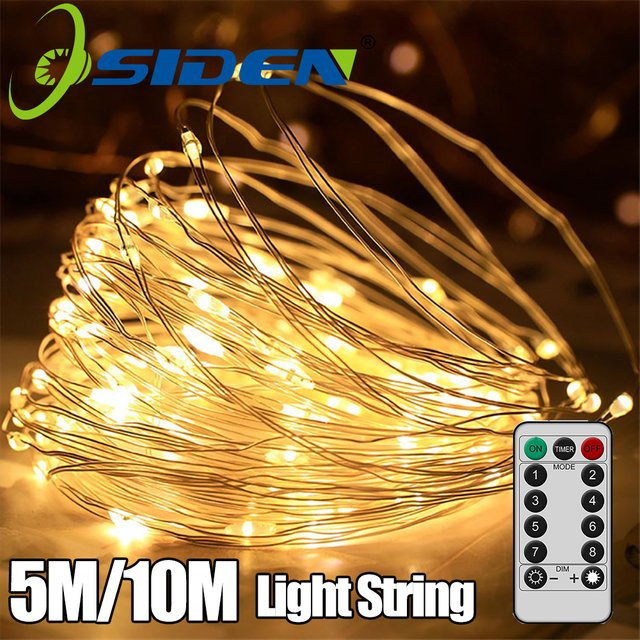 OSIDEN USB LED Lichterkette aus Kupferdraht mit Fernbedienung und 8 Beleuchtungsmodi für Weihnachtsdekoration und Home Decor - Bild 1