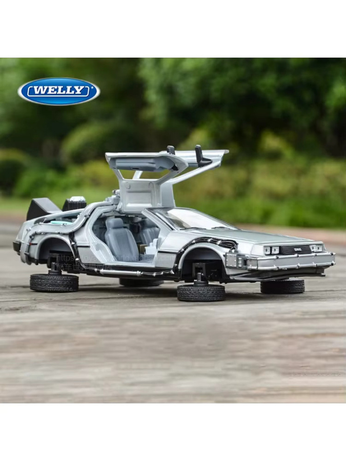 WELLY Zurück in die Zukunft DMC-12 DeLorean, Modell Auto, 1:24, Metall - Bild 3