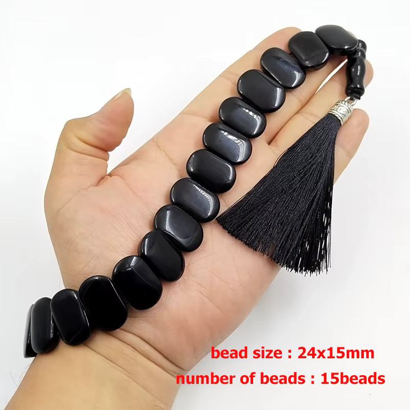 ALBASHAN Armband, Achat, Schwarz, Herren - Bild 5