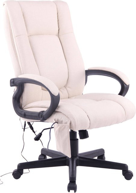 TPFLiving Bürostuhl Sportino Stoff mit Massagefunktion in Beige, B/T/H: 70 x 70 x 116 cm - Bild 1
