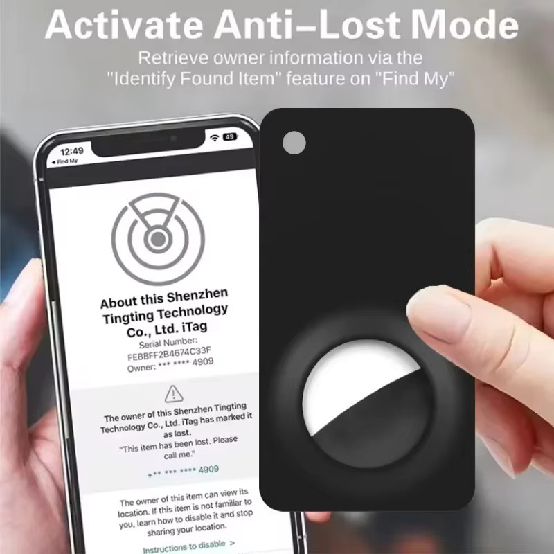Flexible Kartenhülle für Apple AirTag in Kreditkartengröße als ultradünne Brieftaschenhülle und tragbarer Schutzhalter - Bild 3
