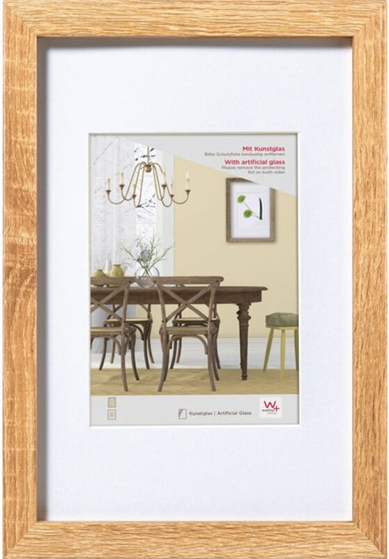Walther Design Aesthetic Bilderrahmen aus Holz mit Passepartout und Glas, Braun, B/H: 30 x 40 cm - Bild 1