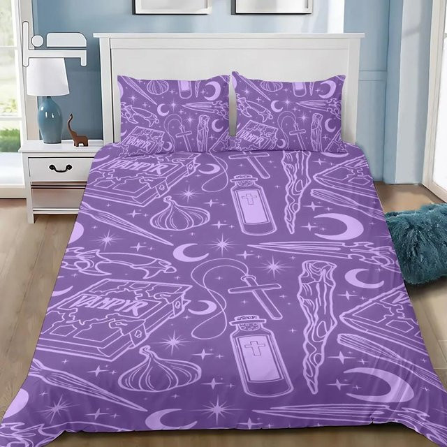 Bettwäsche-Set Gu Tao Buffy The Vampire Slayer mit Bettbezug und Kissenbezug, Farbe Lila, B/H: 220 x 240 cm - Bild 1