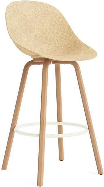 Normann Copenhagen Mat Barstuhl Wood in Beige aus Buche mit Hanf und Seegras - Bild 1