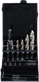 BGS HSS-G Bohrer- und Gewindeschneider-Set aus Edelstahl, 7-teilig, Silber - Bild 1