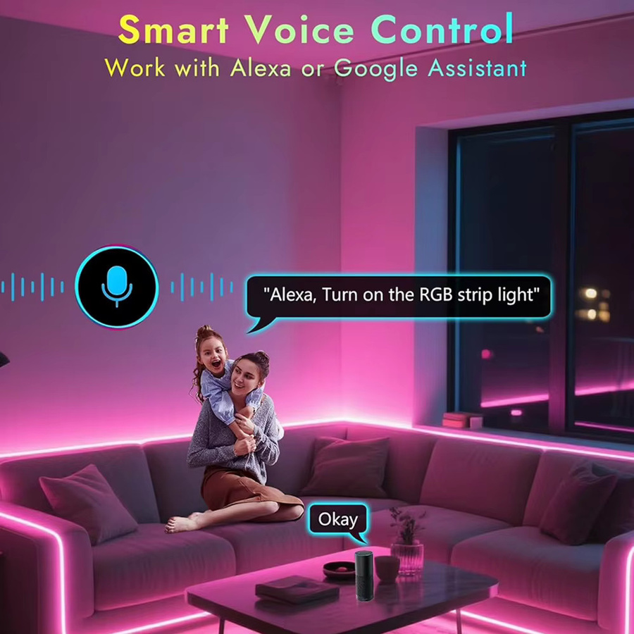 CENFAYA Tuya Zigbee COB RGB LED-Streifen 12V, dimmbar, Multicolor, kompatibel mit Alexa, Google Assistant und SmartThings - Bild 2