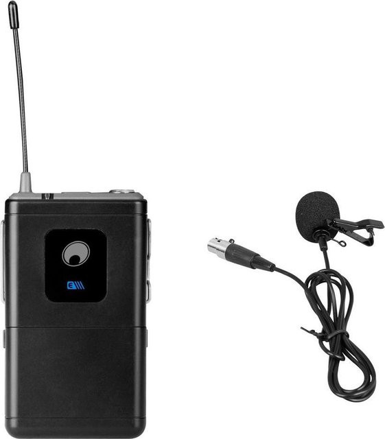 Omnitronic UHF-E Serie Taschensender 527.5MHz mit Lavaliermikrofon in Schwarz - Bild 1