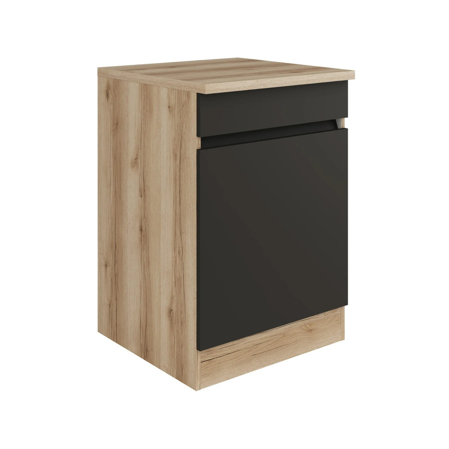 Optifit Küchen-Unterschrank Noah420 in Anthrazit Wildeiche Matt, B/T/H: 60 x 60 x 88 cm - Bild 2