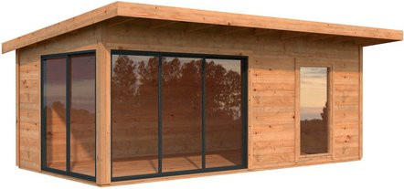 Palmako Gartenhaus Andrea Slide aus Fichtenholz in Braun mit Pultdach, B/T/H: 595 x 300 x 264 cm - Bild 3