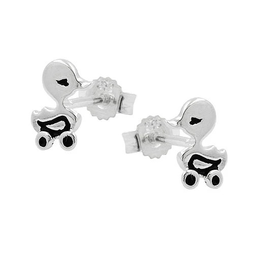 SIGO Ohrstecker Spielzeug-Ente, 925 Silber, Kinder - Bild 1