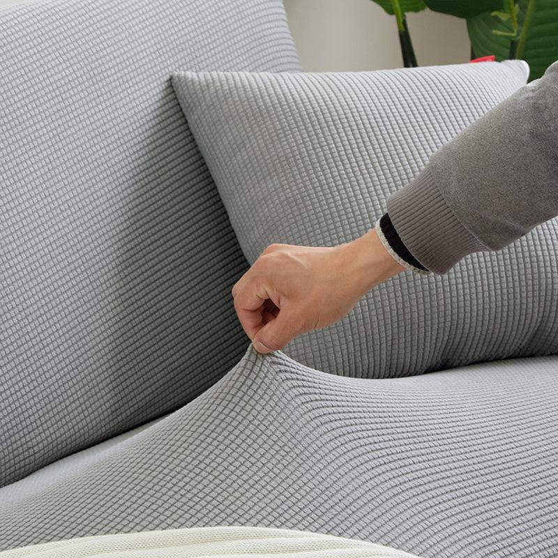 Yiran Furniture Elastischer Sofabezug aus Jacquardstoff in Dunkelblau für 1 Sitz, Breite: 90-140 cm - Bild 2