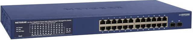 Netgear Smart GS724TPP L3 Lite Switch mit 24 x 10/100/1000 PoE+ Ports und 2 x Gigabit SFP, 380 W PoE+ Budget - Bild 1