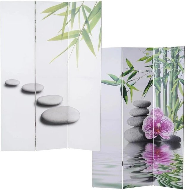 MCW Foto-Paravent T234 in Weiß und Multicolour aus Holz, B: 180 cm, H: 120 cm - Bild 1