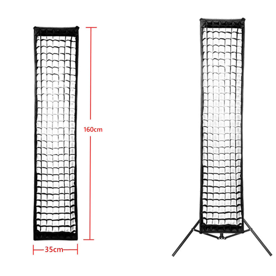 APWIKOGER Softbox-Wabengitter in Schwarz für Studio-Stroboskop-Fotografie, B: 35 cm, H: 160 cm - Bild 4