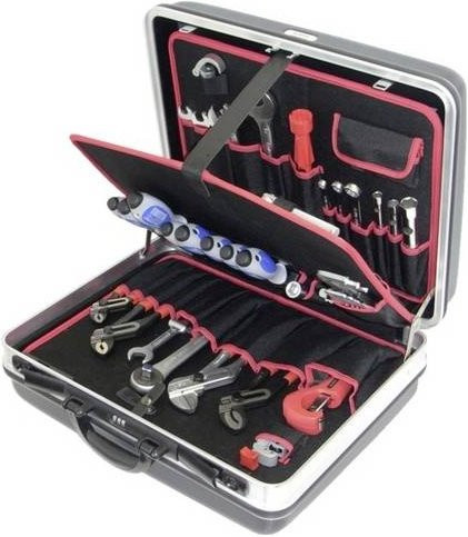 Alarm Werkzeuge 2-H2 56077025 Werkzeugkoffer bestückt aus Aluminium in Schwarz, L x B x H: 50,5 x 43,5 x 21,5 cm - Bild 1