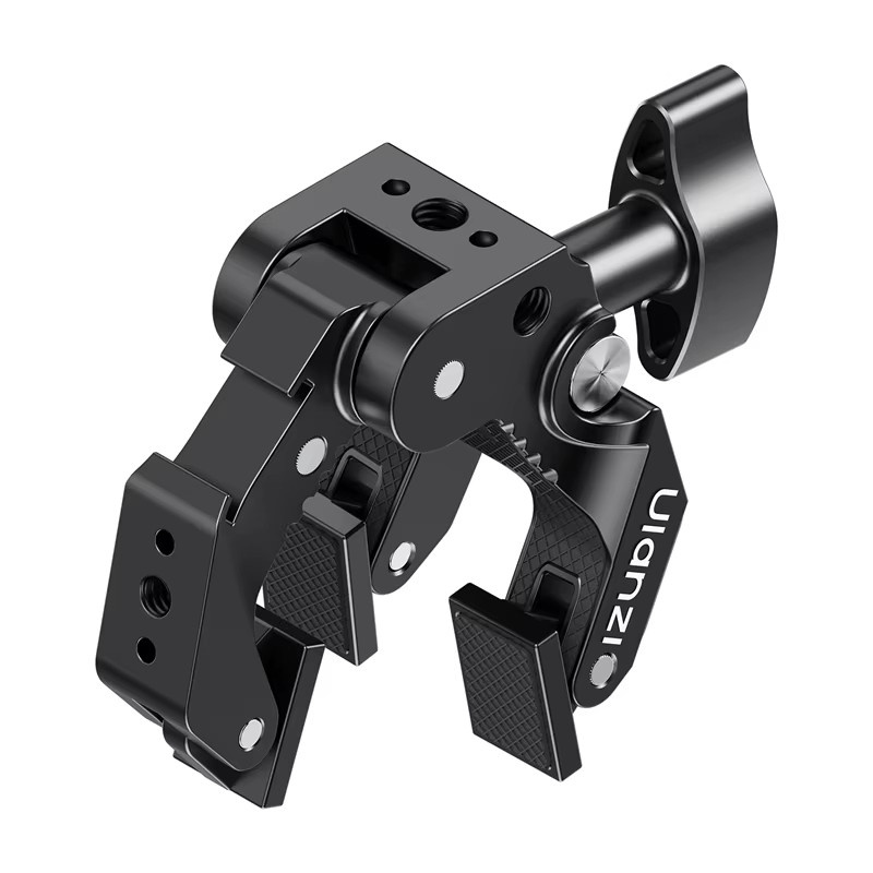 Ulanzi CO78 Super-Klemme mit 3 Backen in Schwarz für flache Oberflächen und Rundrohre zur Outdoor-Fotografie und zum Radfahren - Bild 7