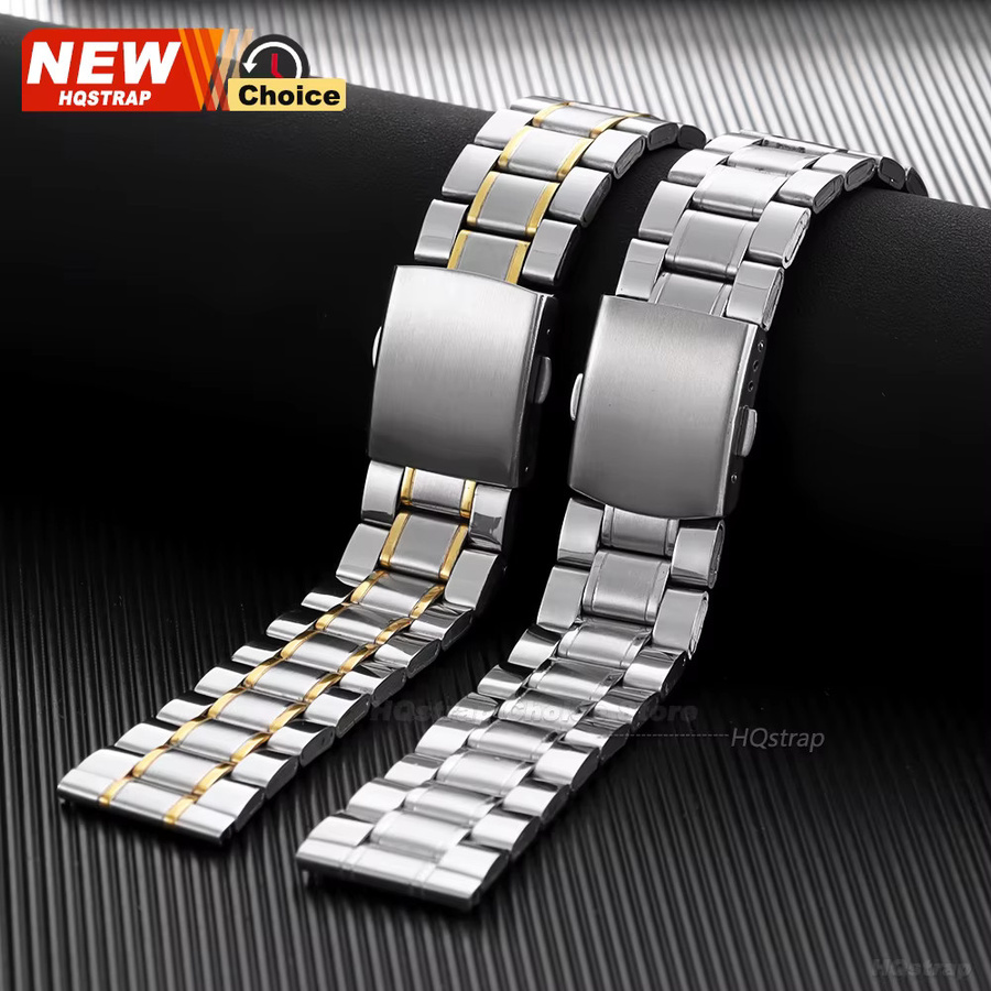 HQstrap Uhrenarmband Edelstahl, Silber, Gold, Unisex - Bild 2